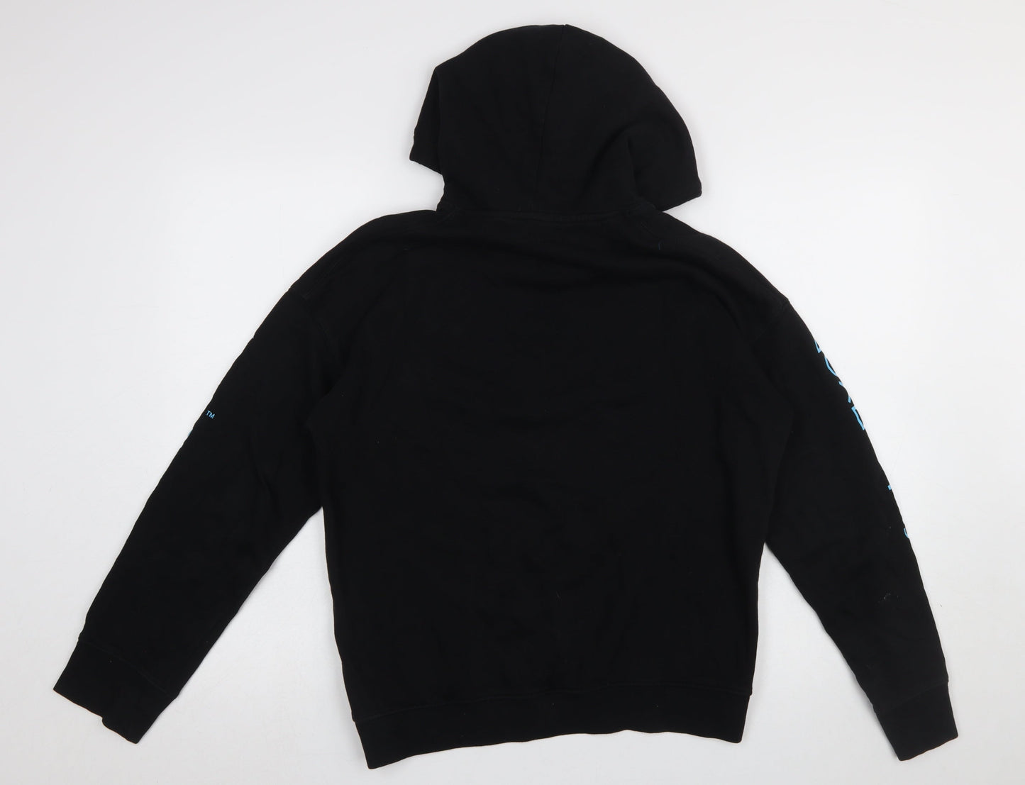 H&M Boys Black PlayStation Pullover Hoodie 14 Years Graphic Print Cotton Blend