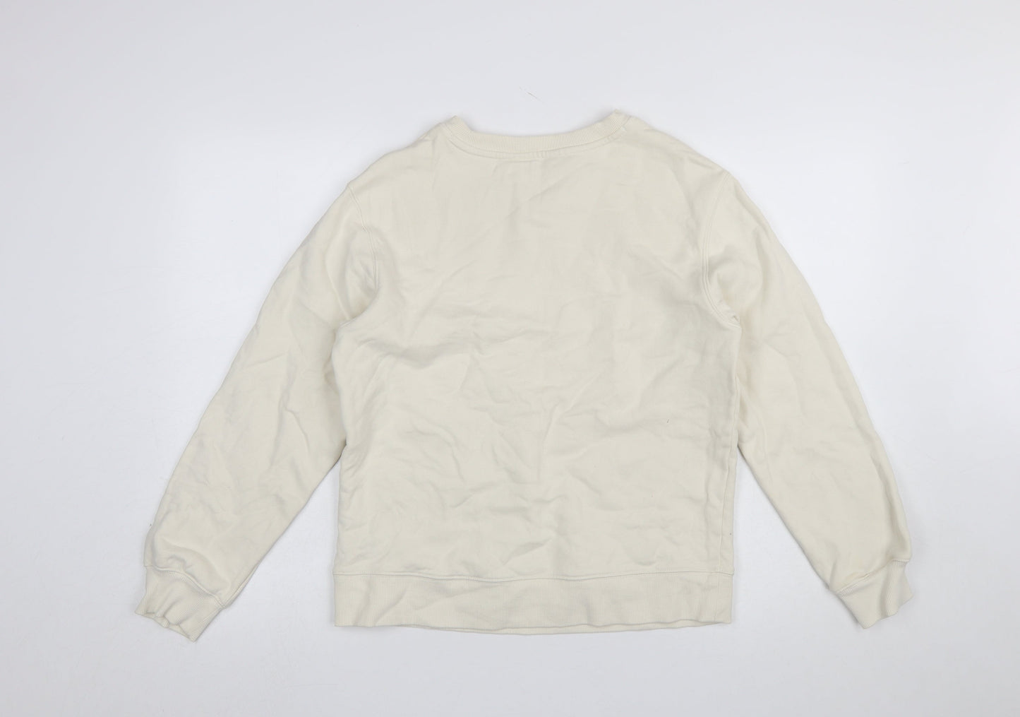 Marks and Spencer Women Ivory Sequin Pullover Sweatshirt Size S