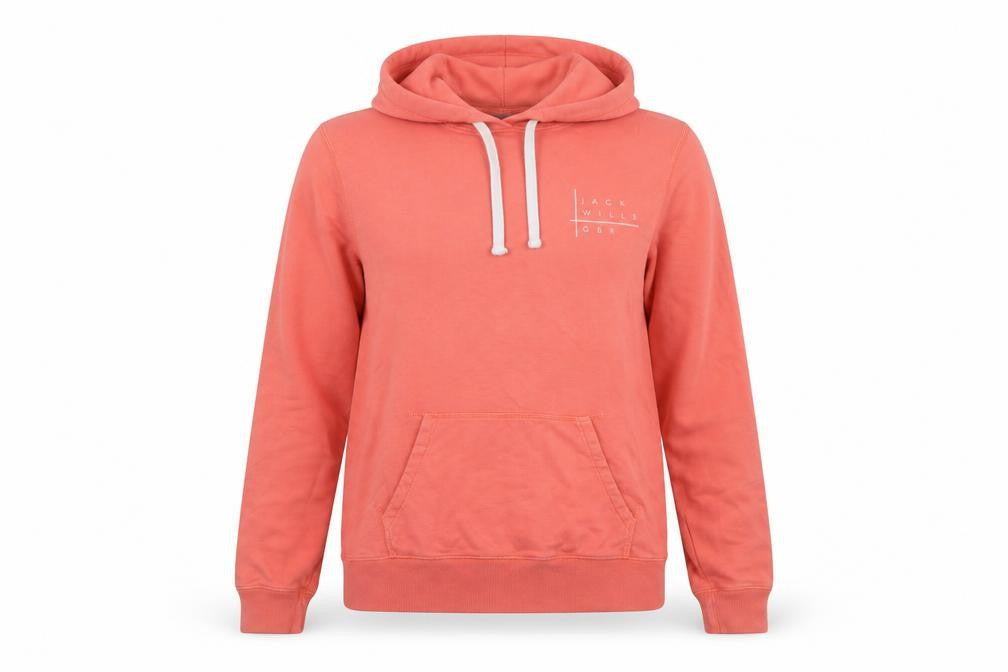Jack Wills Women's Pink Pullover Hoodie UK 10 100% Cotton