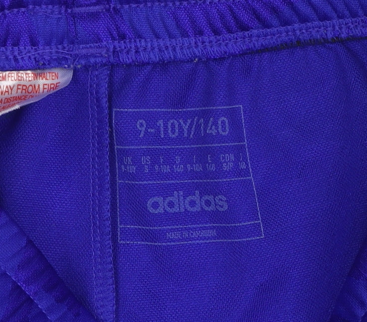 Adidas Boys Blue Predator Athletic Football Shorts 9-10 Years