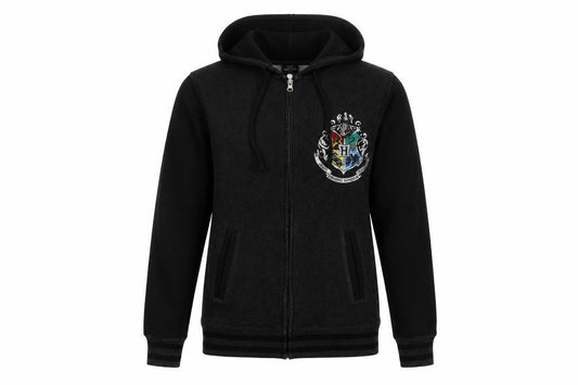 Harry Potter Universal Studios Womens Black Full Zip Hoodie M