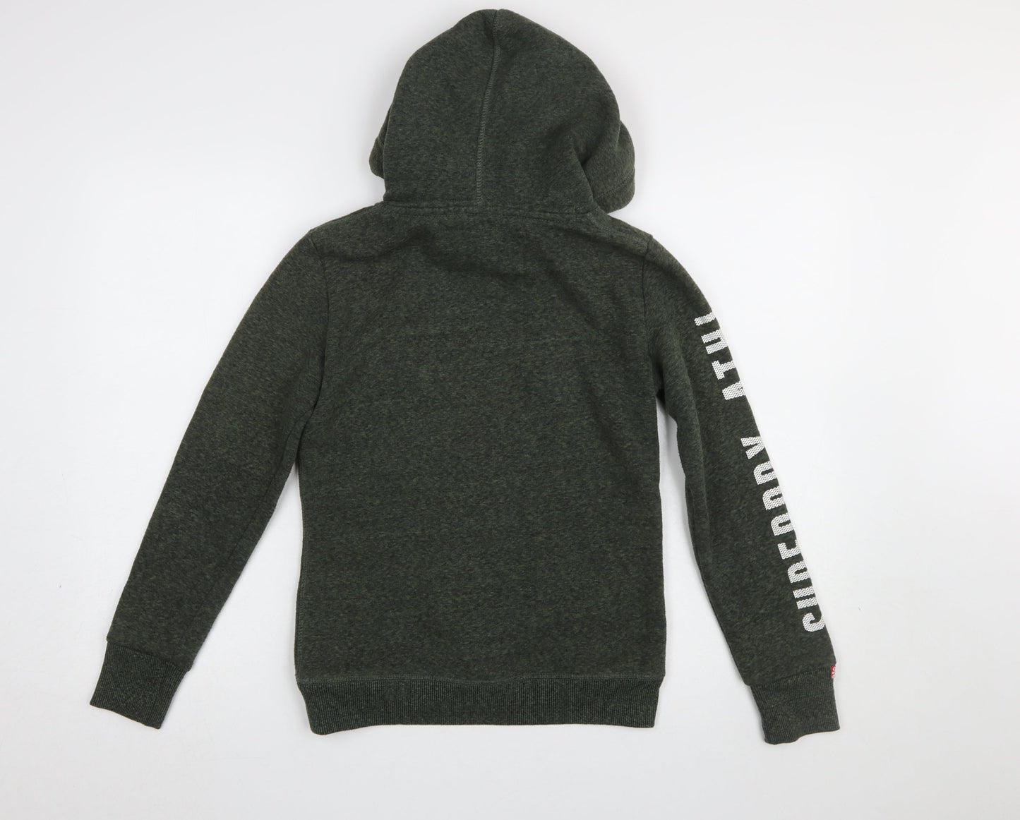 Superdry Women’s Green Pullover Hoodie UK 8 Track & Field Logo