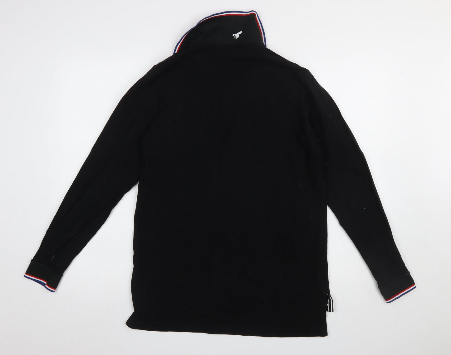 Abuze London Men's Black Long Sleeve Polo Shirt Size S