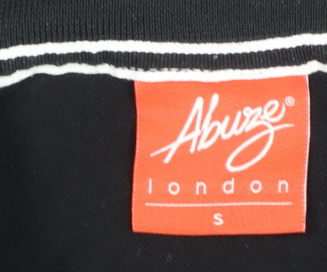 Abuze London Men's Black Long Sleeve Polo Shirt Size S