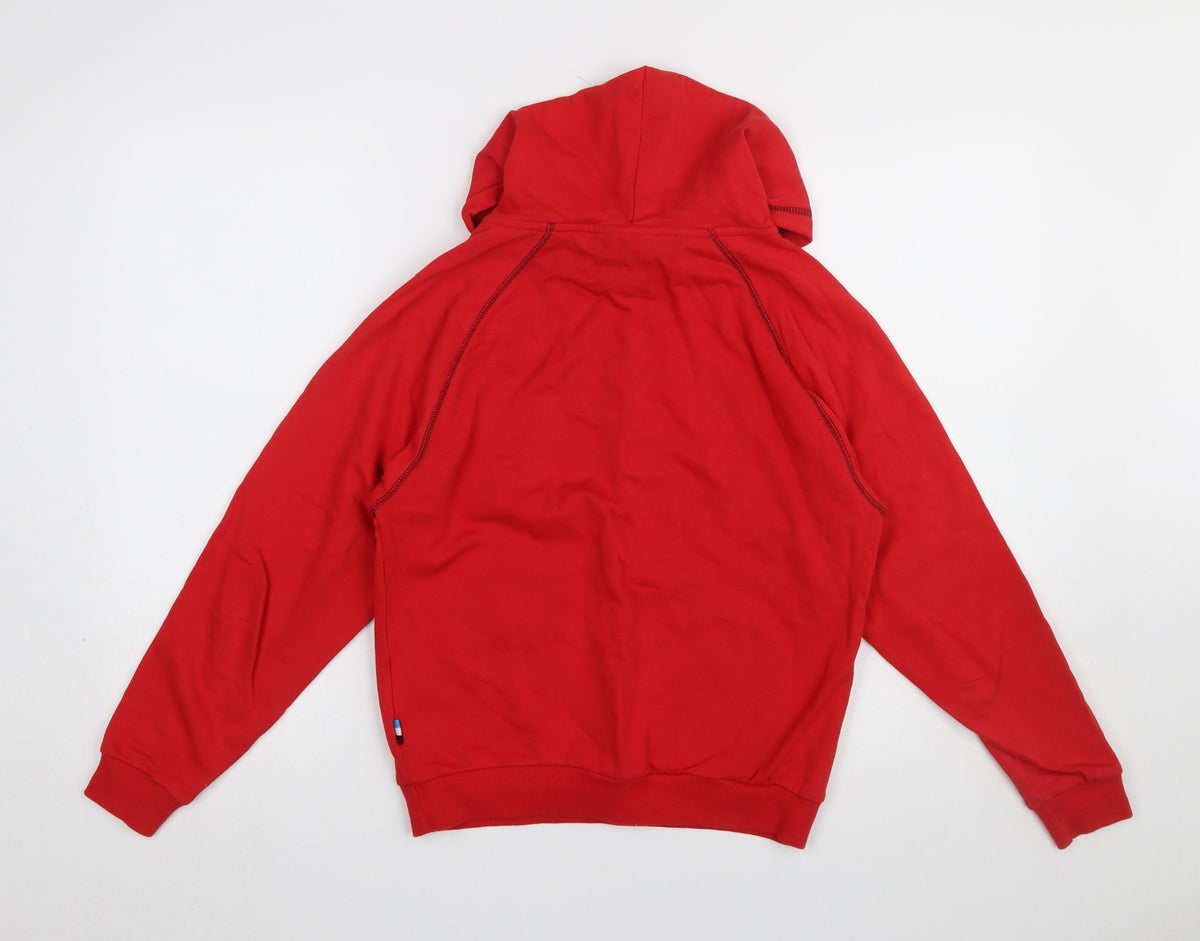 Speedo Boys Red Pullover Hoodie 10-12 Years Cotton Graphic Print