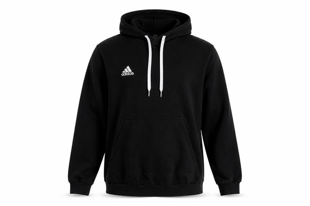 Adidas Men's Black Pullover Hoodie L Fleece Logo Sportswear