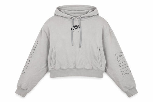 Nike Air Women's Grey Pullover Hoodie Small Relaxed Fit Logo