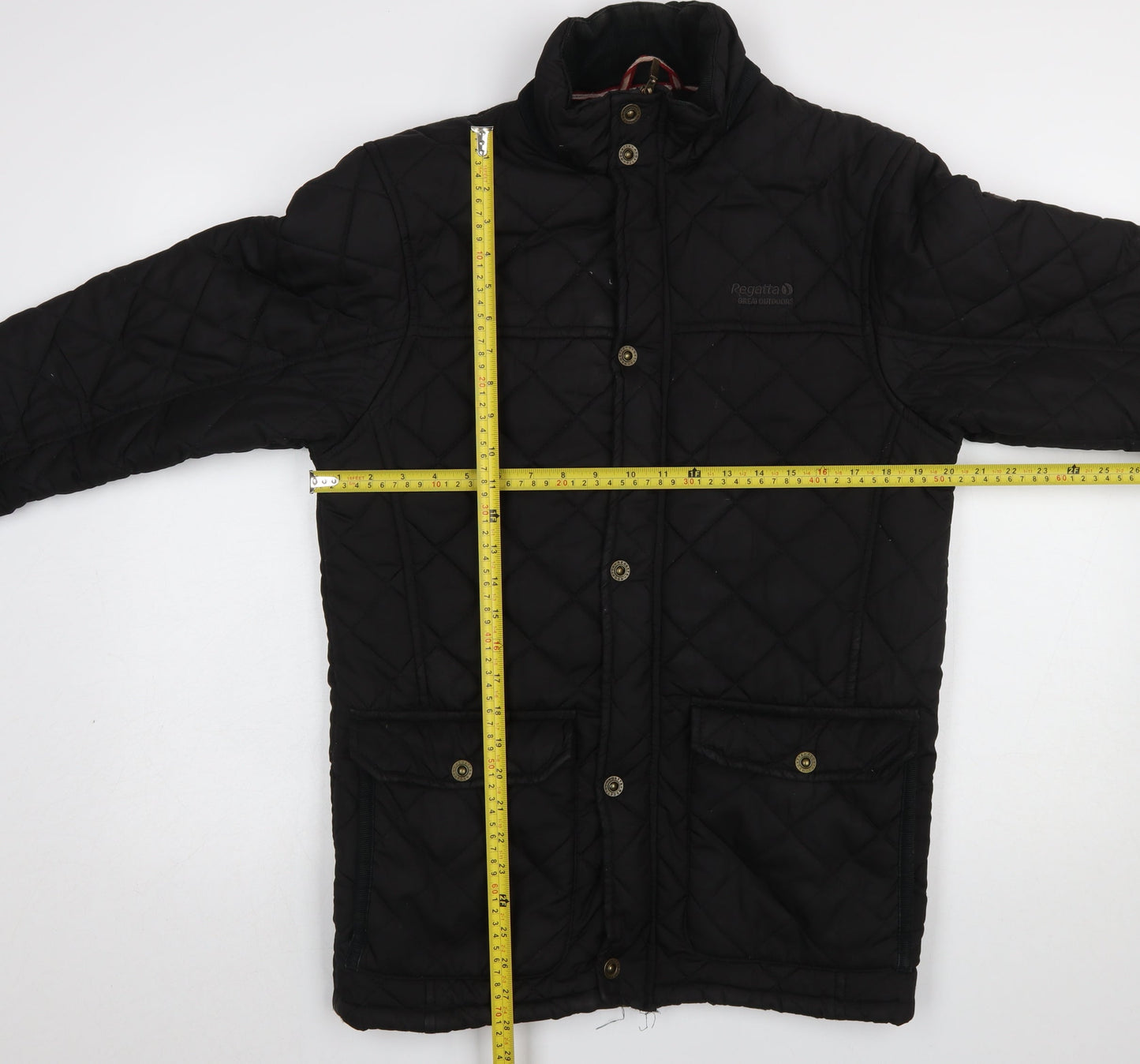 Regatta Men's Black Quilted Mid-Length Outdoor Jacket Size S