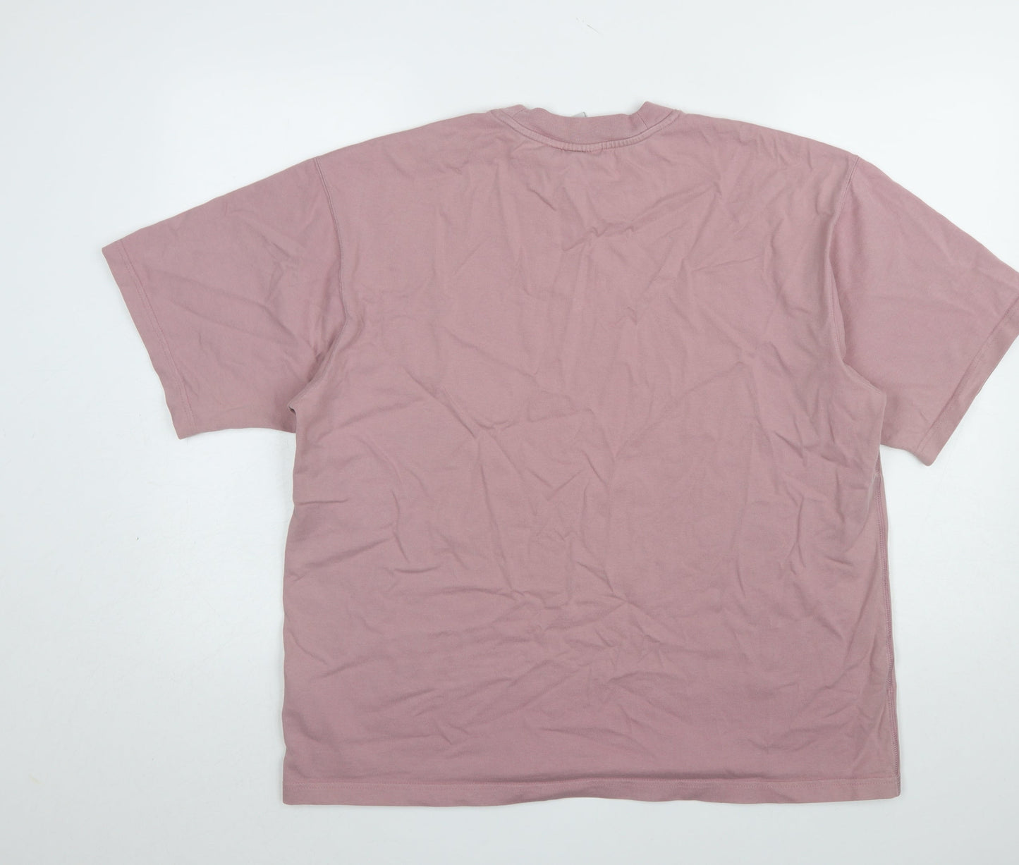 Adidas Womens Pink Organic Cotton Relaxed T-Shirt Size L