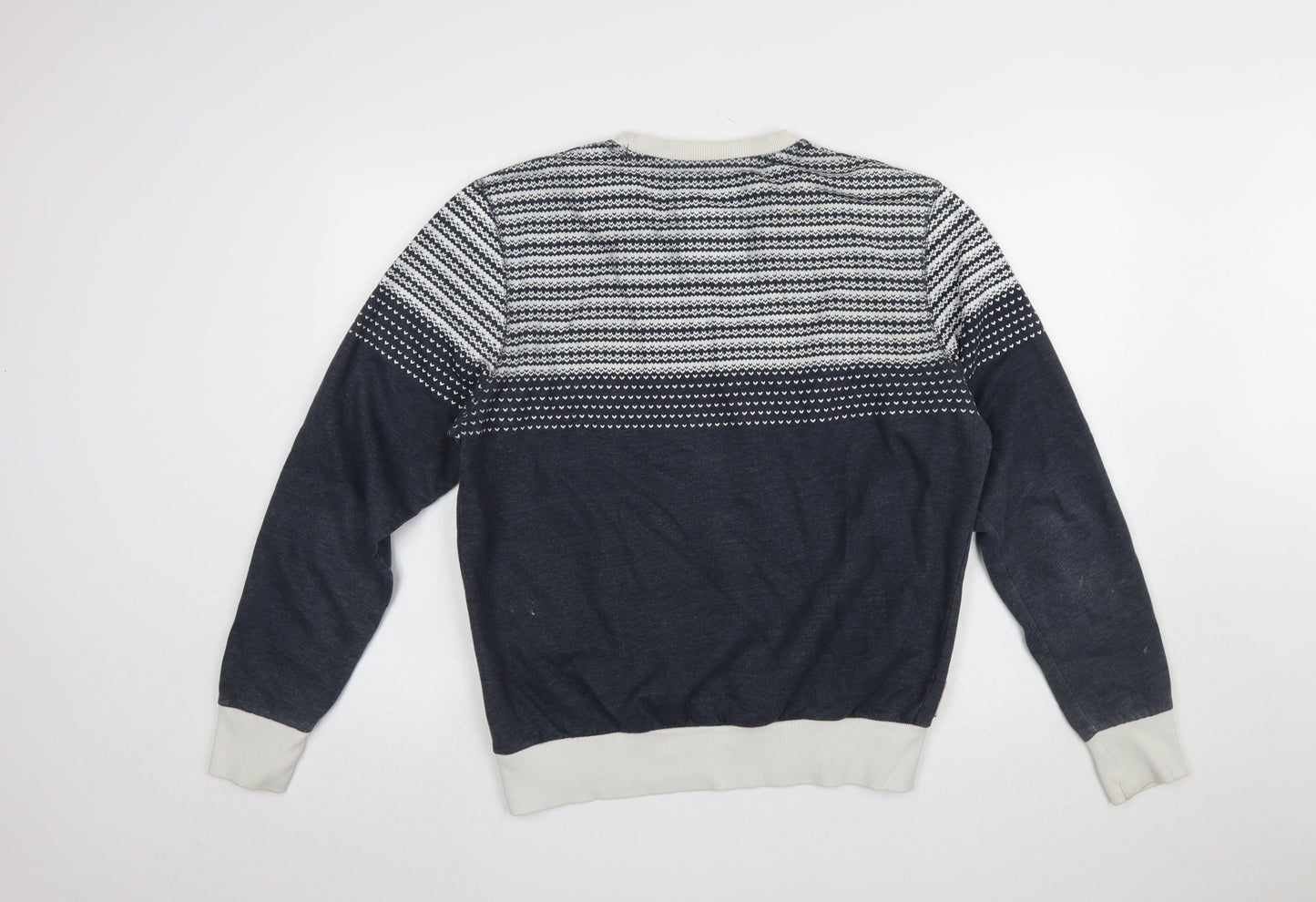 Tokyo Tigers Men's Blue Fair Isle Knit Crew Neck Sweatshirt L
