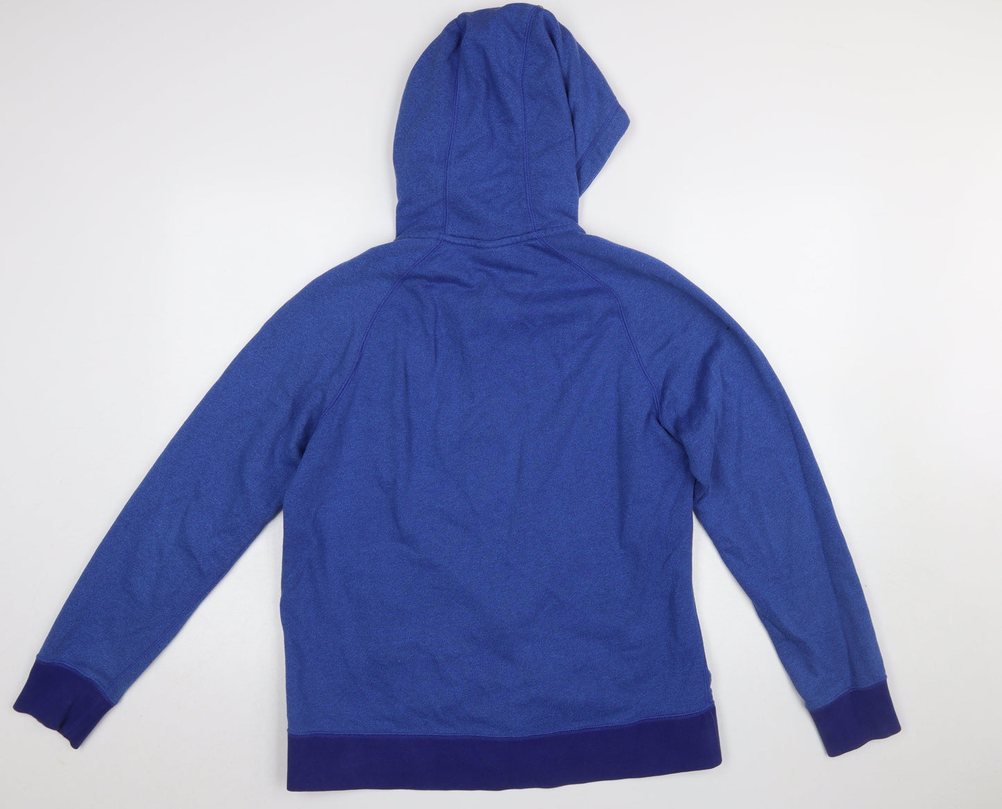 Nike Men Blue Full Zip Hoodie L Regular Fit Cotton Blend