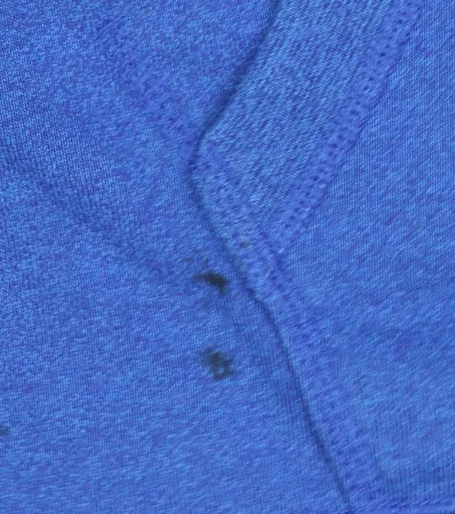 Nike Men Blue Full Zip Hoodie L Regular Fit Cotton Blend