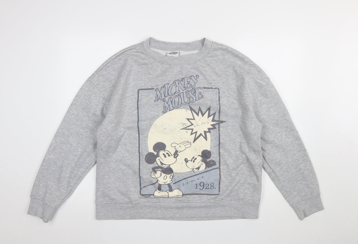 Disney Mickey Mouse Grey Crew Neck Sweatshirt Women XL 18/20 Primark Cares