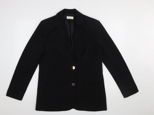 Quiz Women's Black UK 6 Slim Fit Single-Breasted Blazer