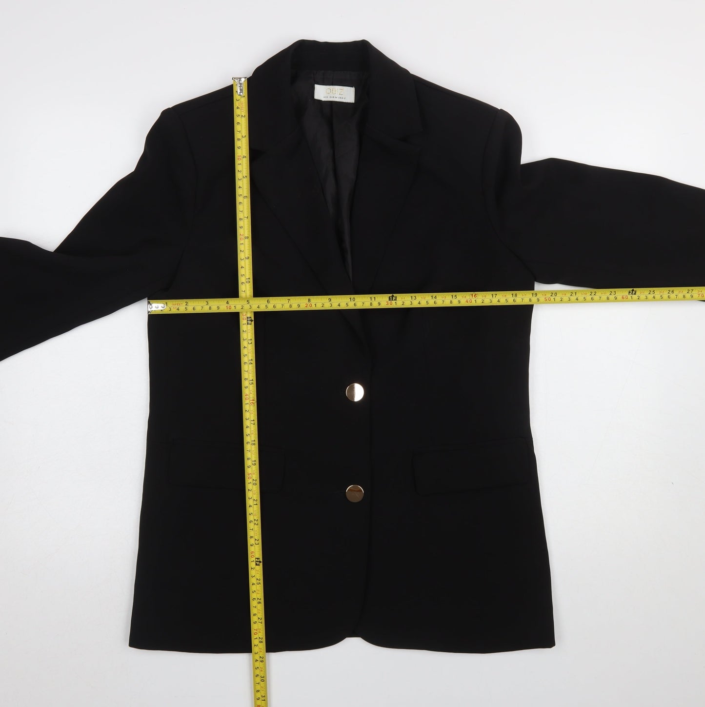 Quiz Women's Black UK 6 Slim Fit Single-Breasted Blazer