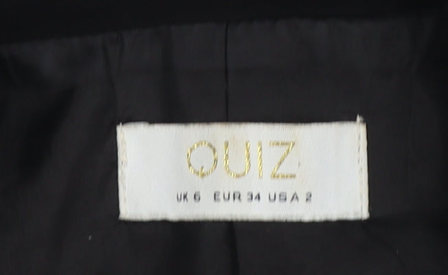 Quiz Women's Black UK 6 Slim Fit Single-Breasted Blazer