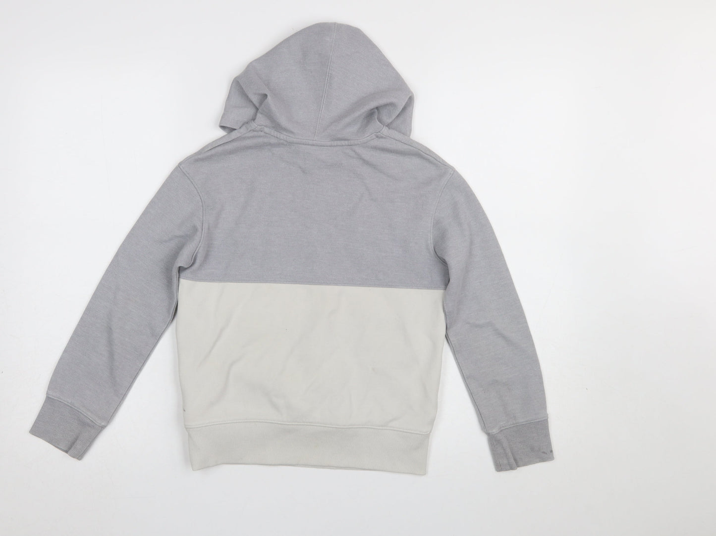Under Armour Boys Grey Colourblock Pullover Hoodie Size Small YSM
