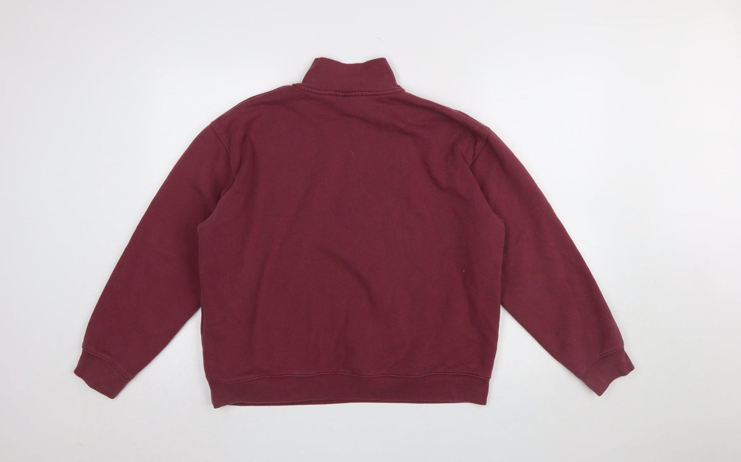 Levi's Womens Burgundy Half Zip Sweatshirt Cotton Blend M
