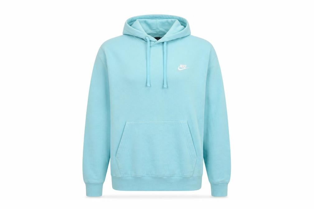 Nike Womens Blue Pullover Hoodie M Cotton Blend