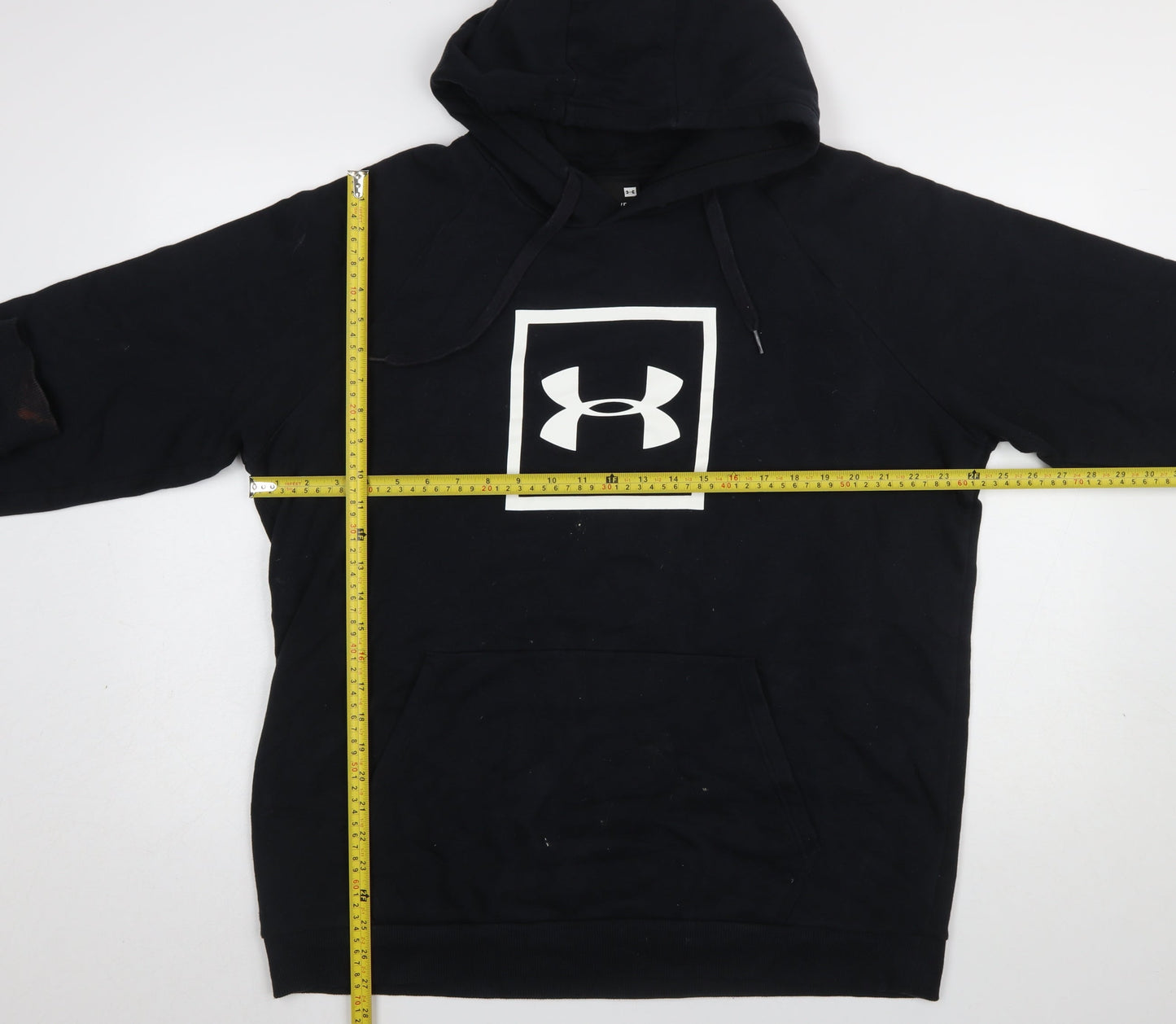 Under Armour Men's Black XL Pullover Hoodie with Logo Graphic Print