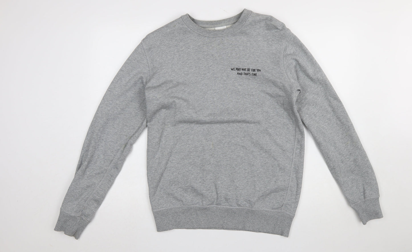 AS Colour Men's Grey Crew Neck Cotton Sweatshirt Medium