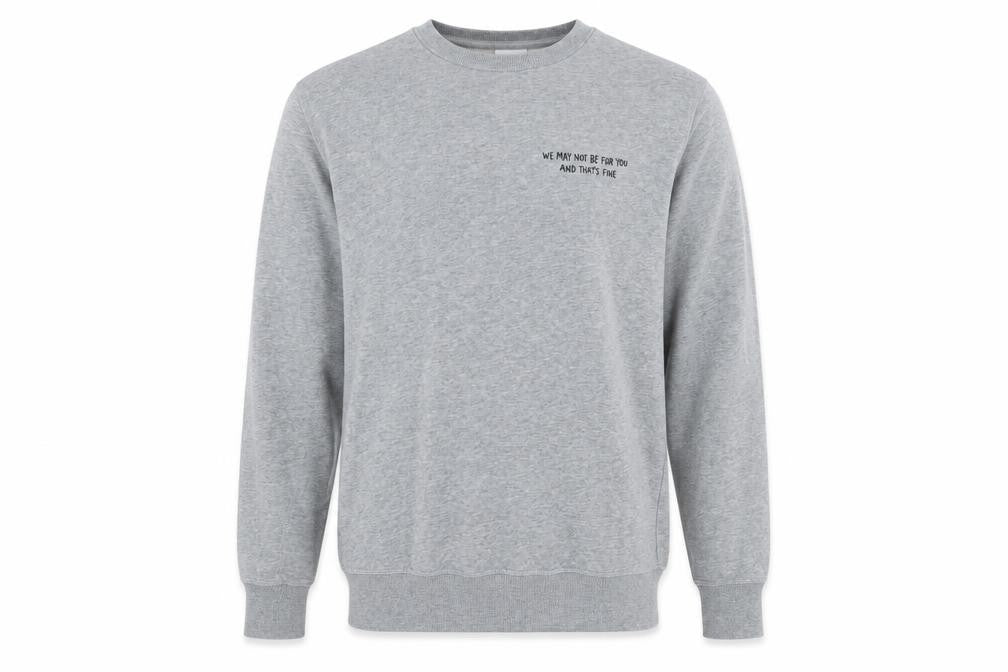 AS Colour Men's Grey Crew Neck Cotton Sweatshirt Medium