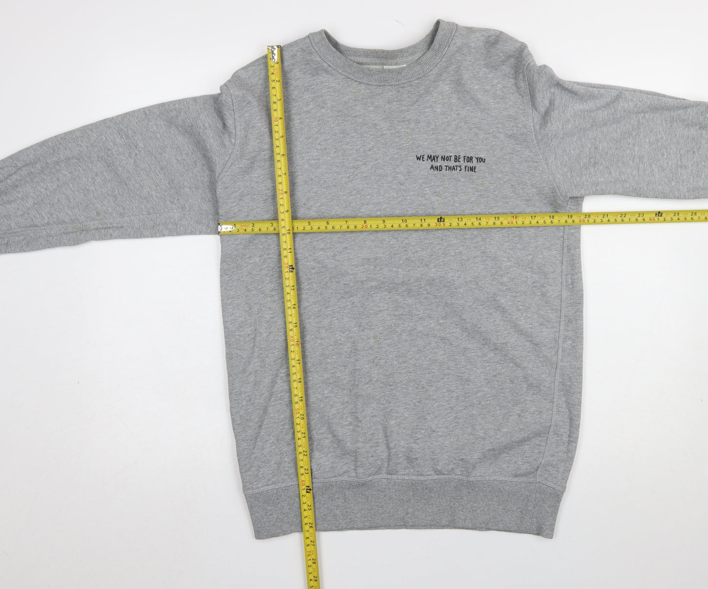 AS Colour Men's Grey Crew Neck Cotton Sweatshirt Medium