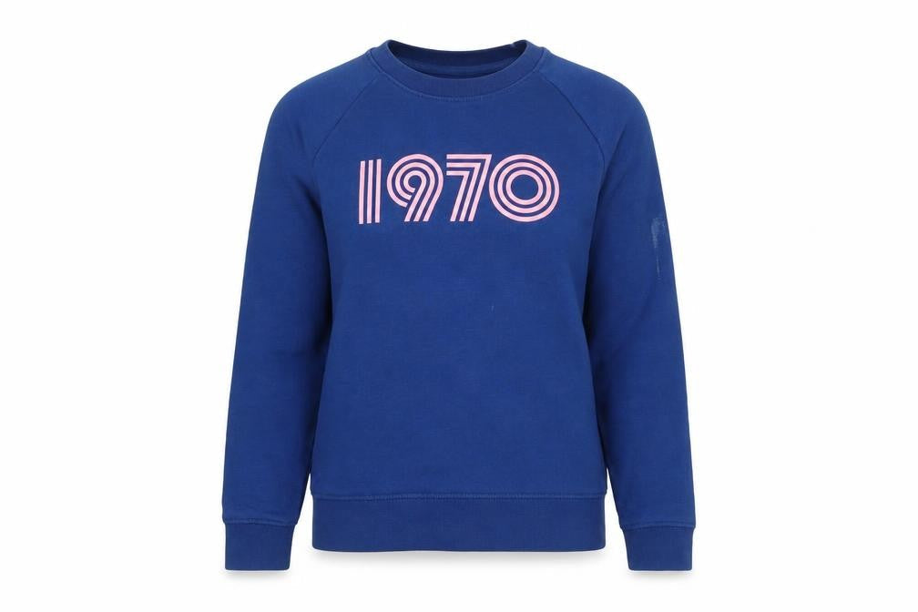 Stanley/Stella Womens Blue 1970 Graphic Pullover Sweatshirt XXS
