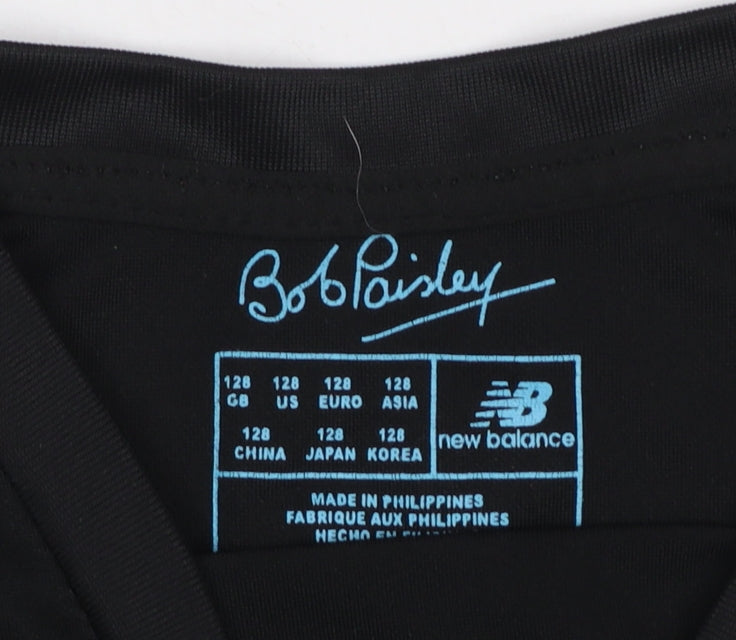New Balance Boys Black Liverpool FC Salah #11 Jersey T-Shirt 8 Years