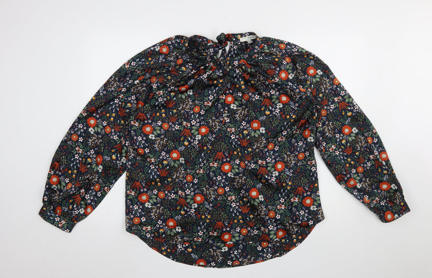 JACHS Girlfriend Women’s Multicoloured Floral High Neck Long Sleeve Blouse XL