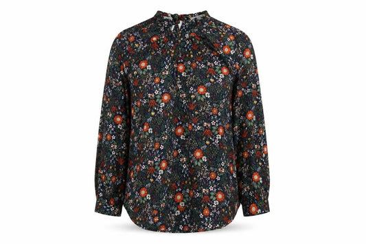JACHS Girlfriend Women’s Multicoloured Floral High Neck Long Sleeve Blouse XL