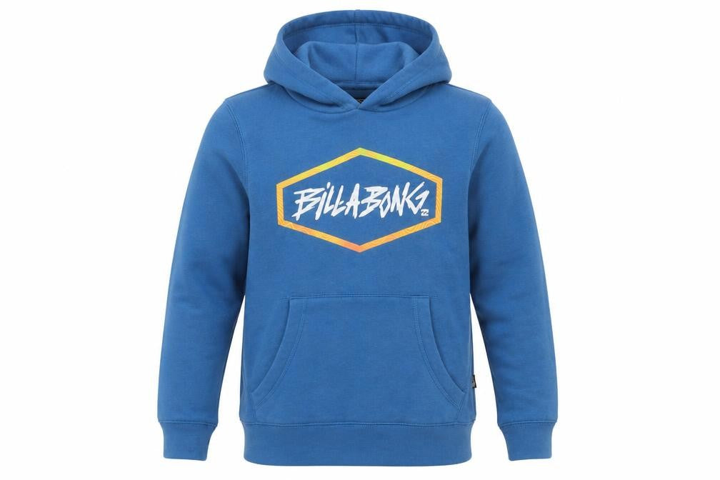 Billabong Boys Blue Pullover Hoodie Size 10 Cotton Blend Casual