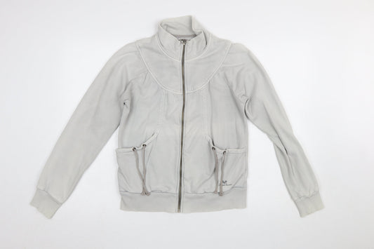 Pepe Jeans Women's Grey Full Zip Sweatshirt Size L Cotton Casual