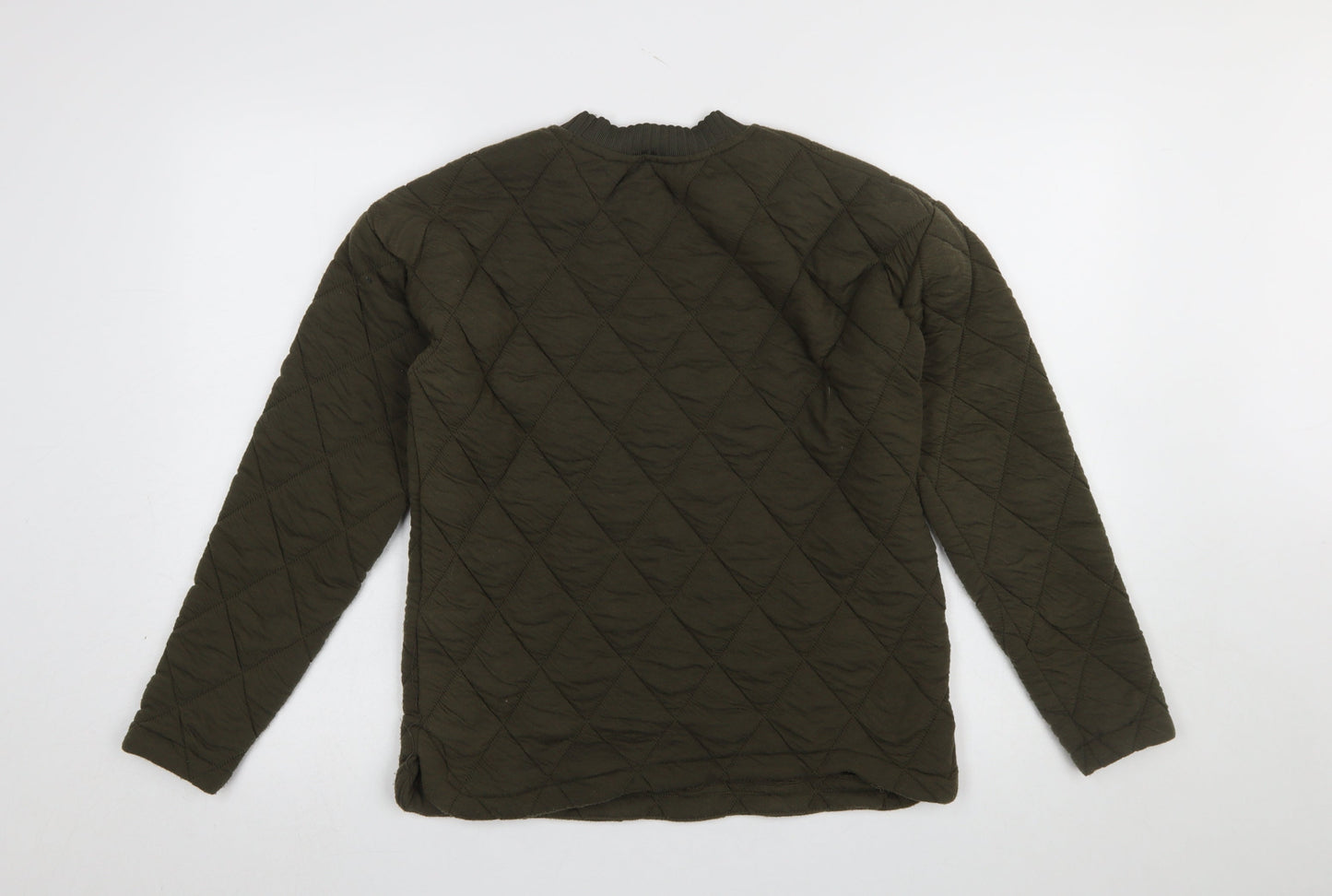 b.young Women’s Khaki Quilted Pullover Sweatshirt XS