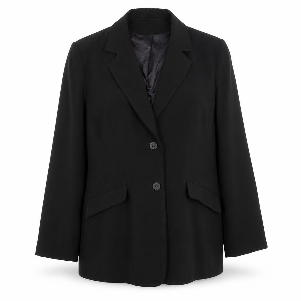 Long Tall Sally Women Black Size 18 Polyester Tailored Blazer Jacket
