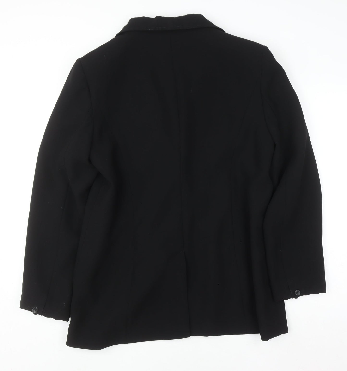 Long Tall Sally Women Black Size 18 Polyester Tailored Blazer Jacket