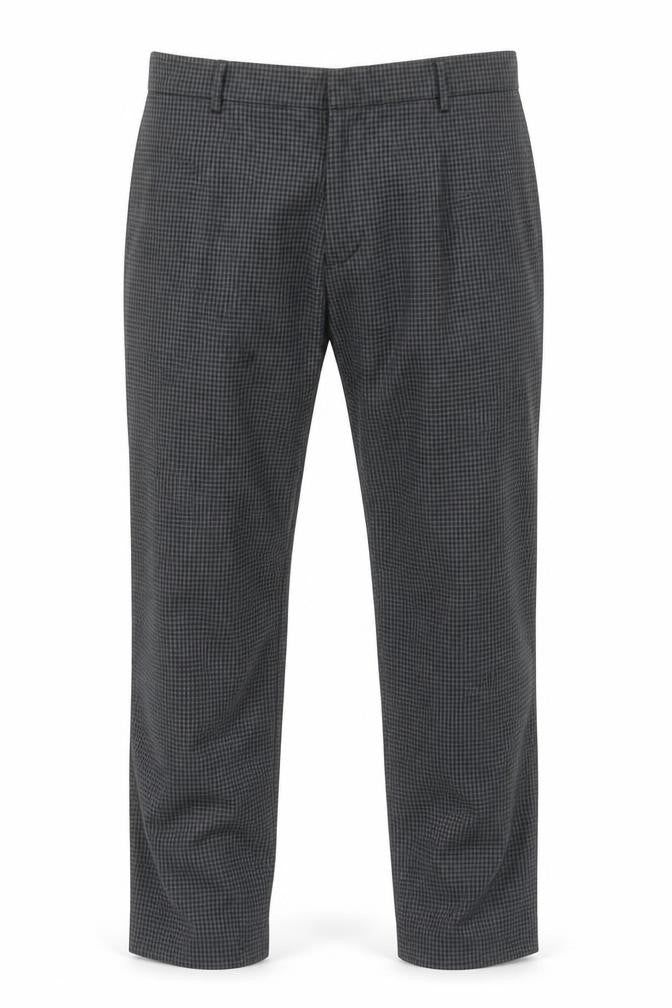 New Look Men Grey Check Regular Fit Trousers Size 36R