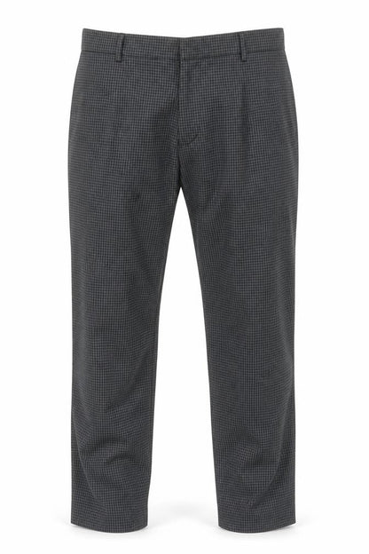 New Look Men Grey Check Regular Fit Trousers Size 36R