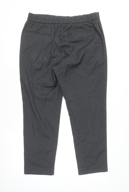 New Look Men Grey Check Regular Fit Trousers Size 36R