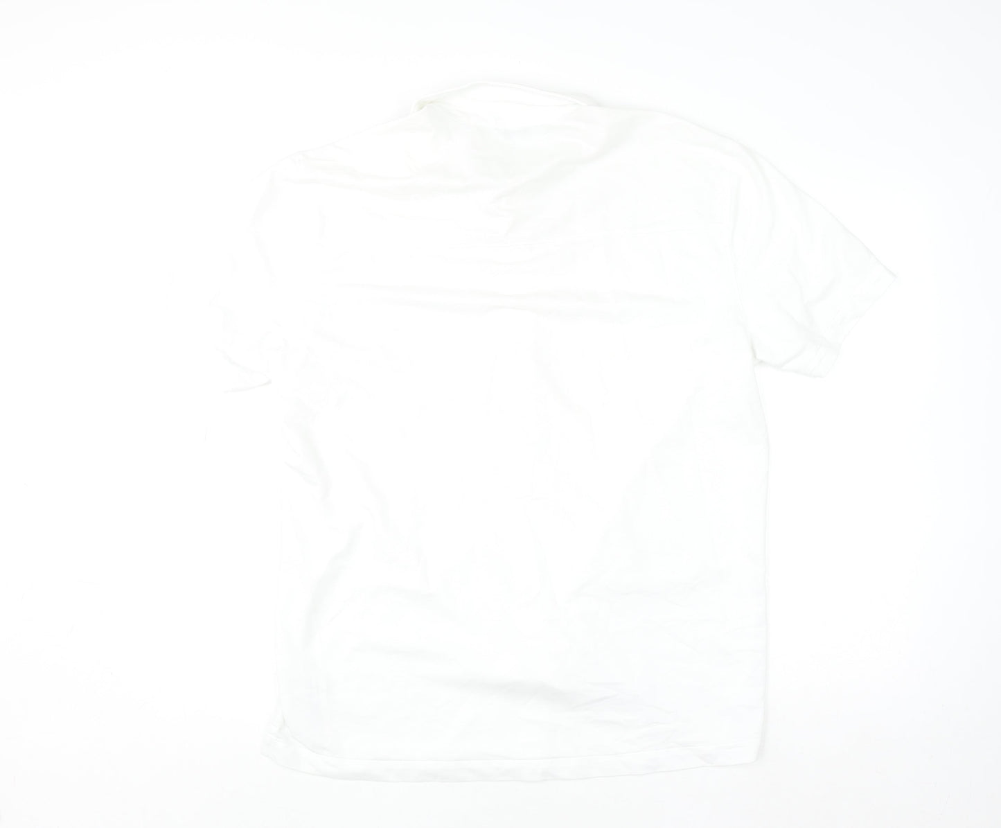 DeFacto Men's White Cotton Stretch Regular Fit Short Sleeve Polo L