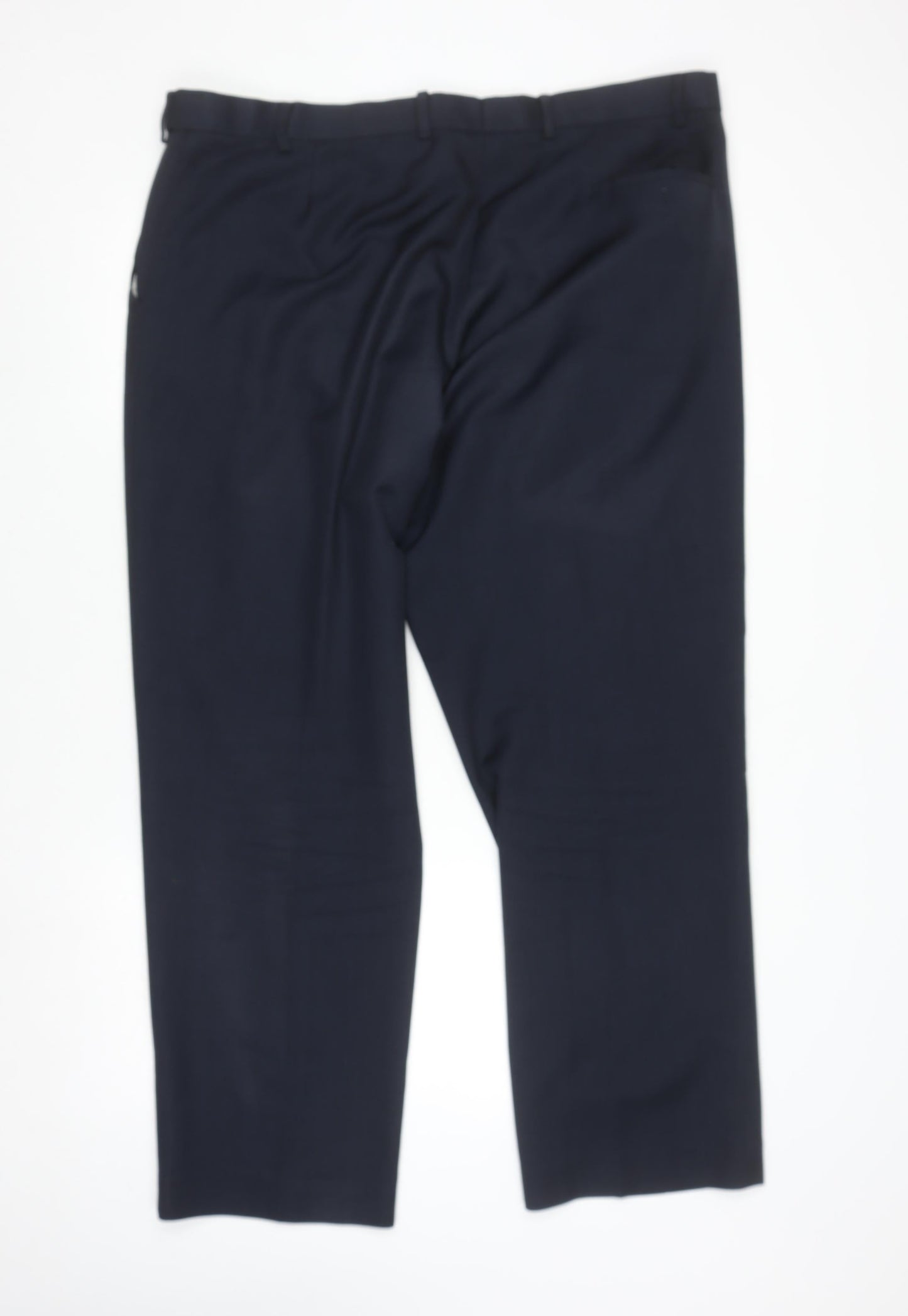 Dunnes Stores Men's Navy 42in Regular Fit Dress Trousers
