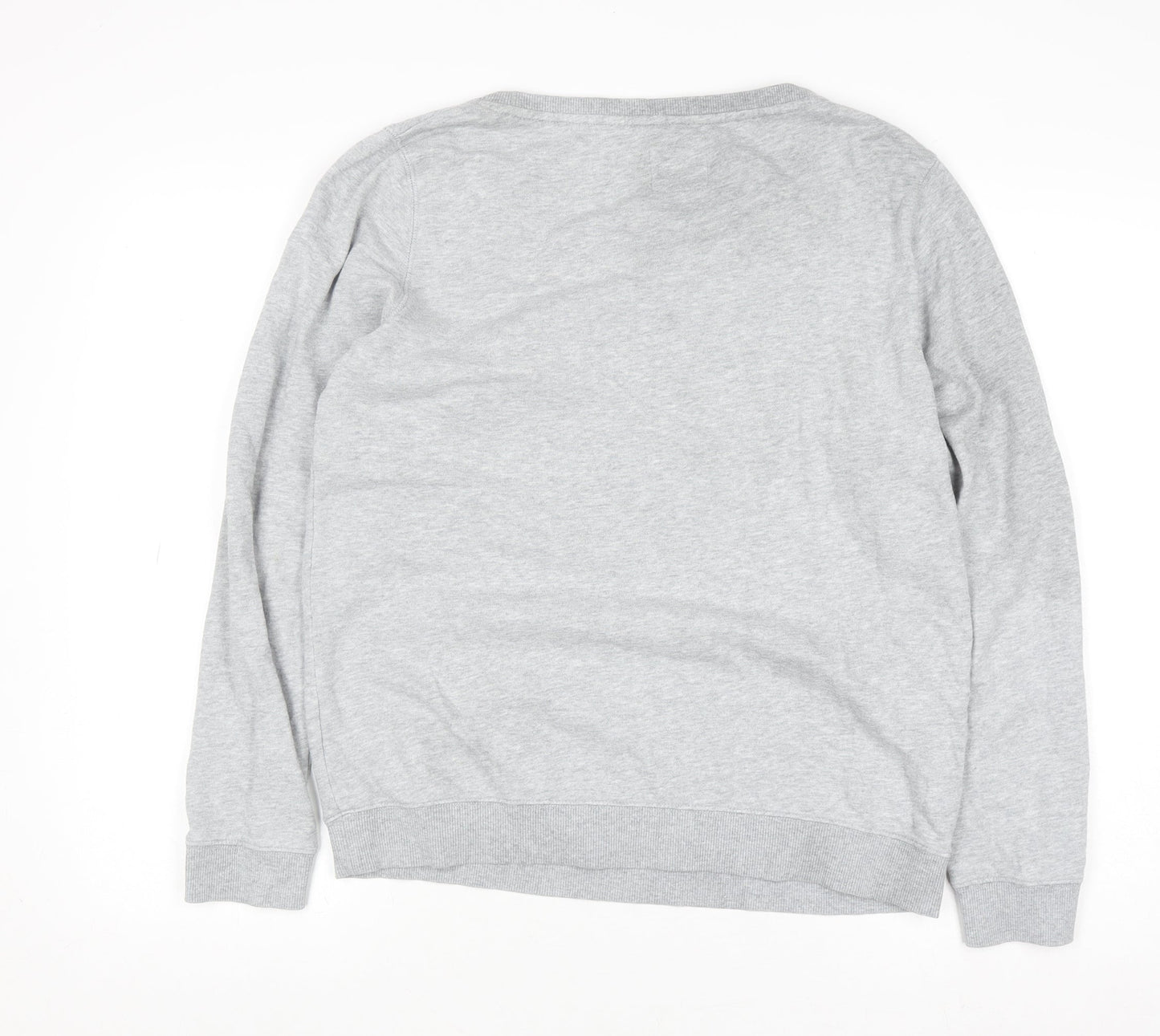 Mantaray Women's Grey Floral Embroidered Jumper Size 12