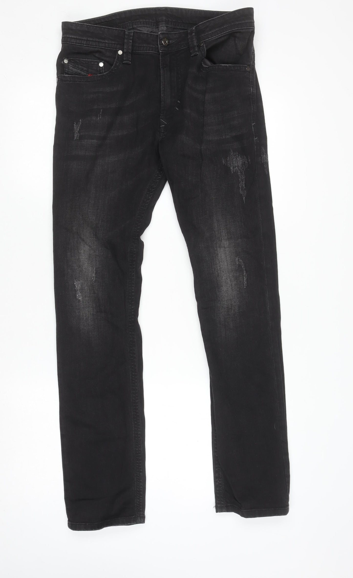 Diesel Men's Black Slim Fit Straight Denim Jeans Size 31