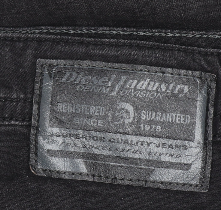 Diesel Men's Black Slim Fit Straight Denim Jeans Size 31