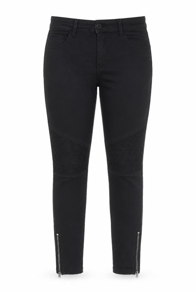 Stradivarius Womens Black Skinny Jeans Zip Ankle Stretch Size 12