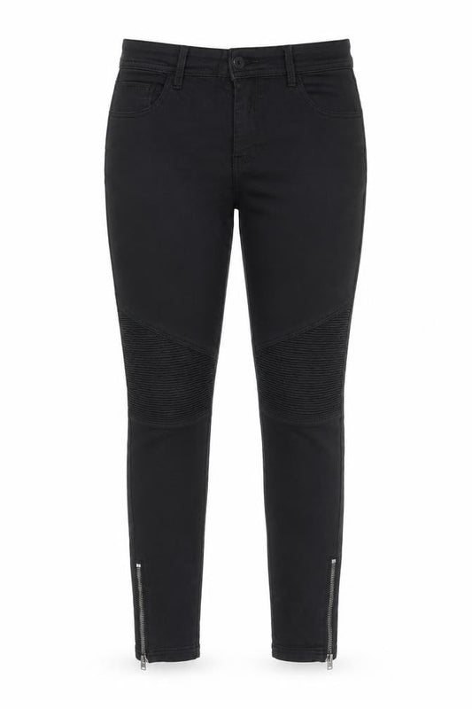 Stradivarius Womens Black Skinny Jeans Zip Ankle Stretch Size 12