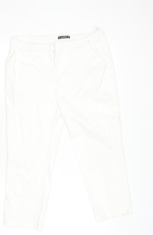 Dunnes Women’s White Chino Stretch Trousers Size 12