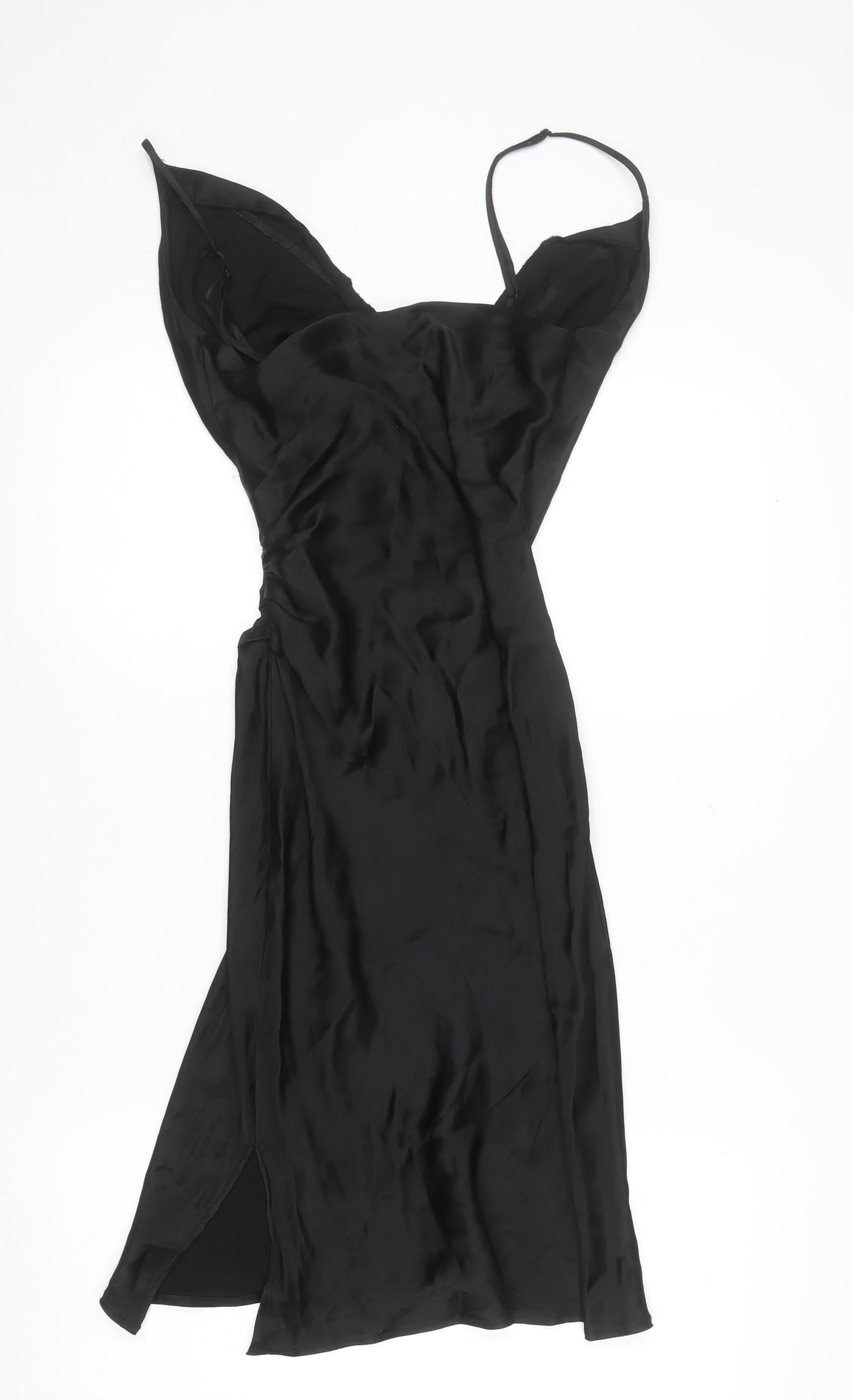 ZARA Women’s Black Viscose Midi Slip Dress XS