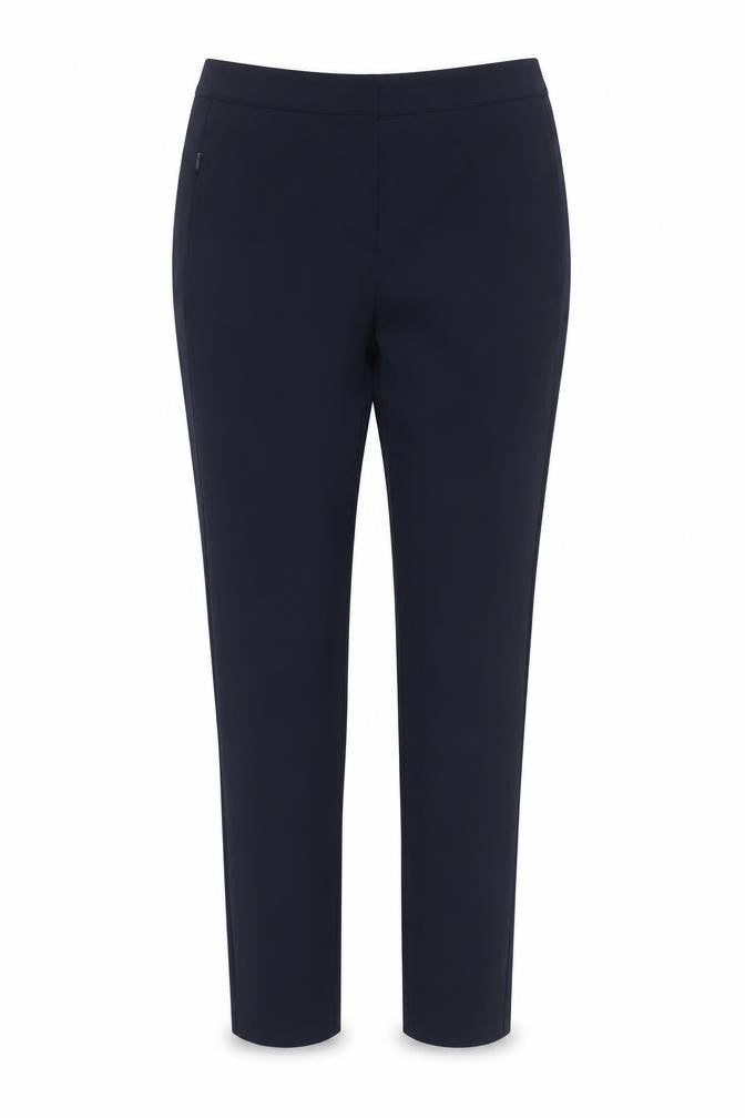 Savida Women's Navy Blue Slim Trousers Size 10 Polyester Blend