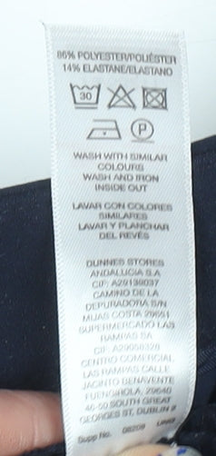 Savida Women's Navy Blue Slim Trousers Size 10 Polyester Blend